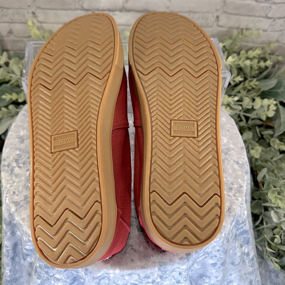 TOMS “Heritage” Classic Red Alpargata Cupsole Slip-on Canvas Sneaker WMS 12❤️EUC - Picture 7 of 10